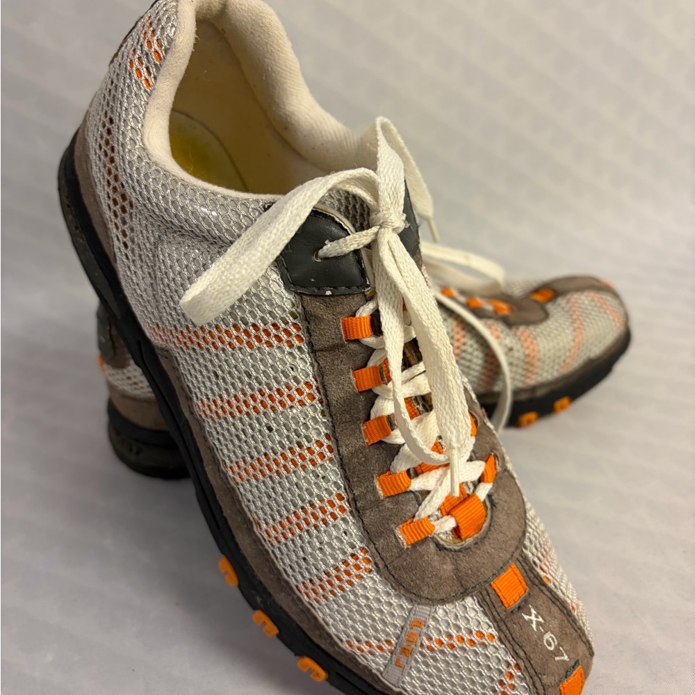 Polo Sport Women's Athletic Mesh Lace-Up Shoes - White & Orange size 7.5